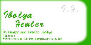 ibolya hemler business card